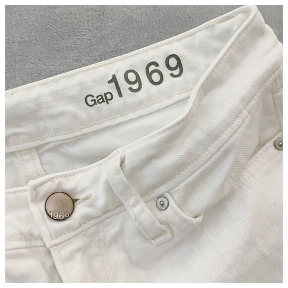 GAP White Always Skinny Destructed Ankle Jeans - Picture 4 of 9